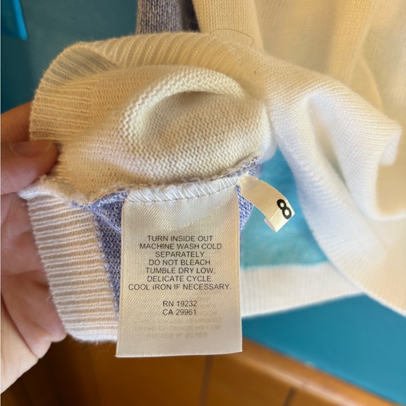 Easter Pastel Color Block Patchwork Knit Shortsleeved Top - Picture 6 of 7